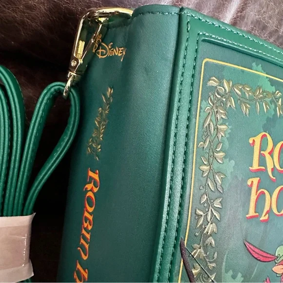 Disney Robin Hood Book Convertible Crossbody Loungefly Bag: NWT - Picture 3 of 16